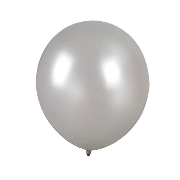 12" Balloons Metallic Silver