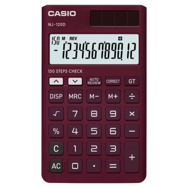 Casio NJ-120D-RD Portable Calculator