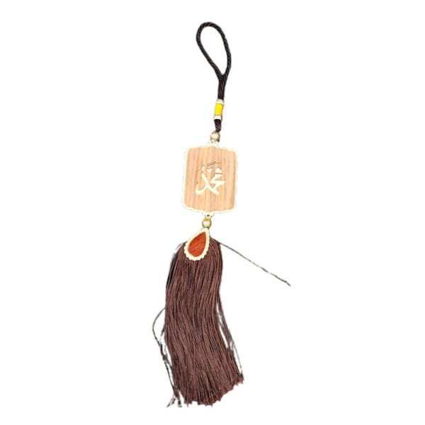 Hanging Wooden Ornament With Tassels - Image 2