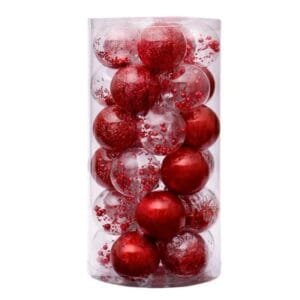 6cm clear red ball set of 30