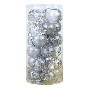 6cm silver ball set of 30