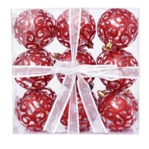 7cm red balls set of 18