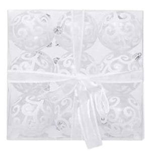 7cm white ball set of 18