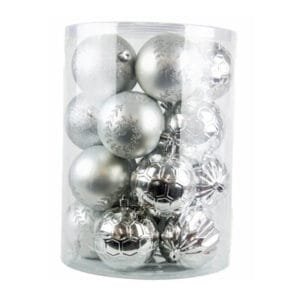 8cm silver ball set of 20