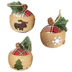 Natural Jute Ball Christmas Ornament