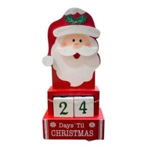 Wooden Block Till Xmas "Santa"