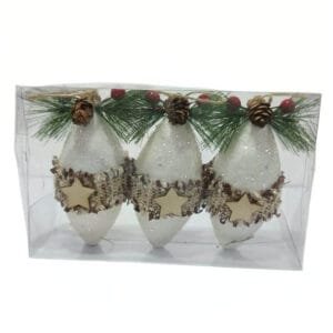 oval white ball set of 3