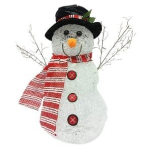 snowman big red with light