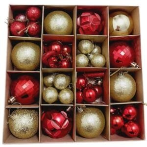 3cm-7cm red-gold-ball-set