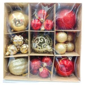 4cm-8cm-Red-Gold-ball-set
