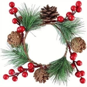Candle Ring with big pinecones