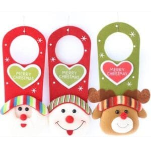 Christmas Door Knob Holders santa-snowman-reindeer