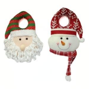 Door Hanging santa-snowman