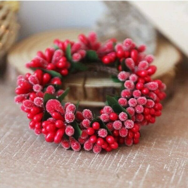 Red Berry Candle Ring - Image 3