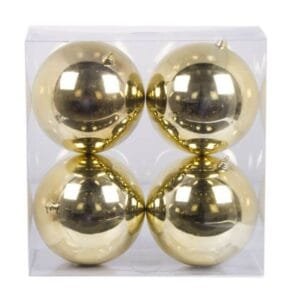 12cm shiny ball 4pc pack golden