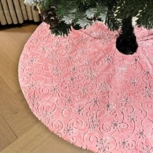 90cm christmas tree skirt pink