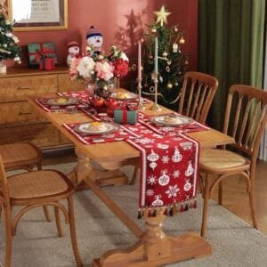 Christmas Table Runner red