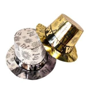 new year hat silver and golden