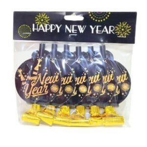 Happy New Year Blow Whistle 6pc Pack