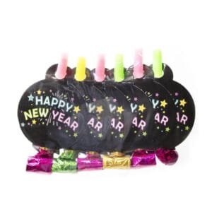 New Year Blow Whistle 6pc Pack "Mixed"