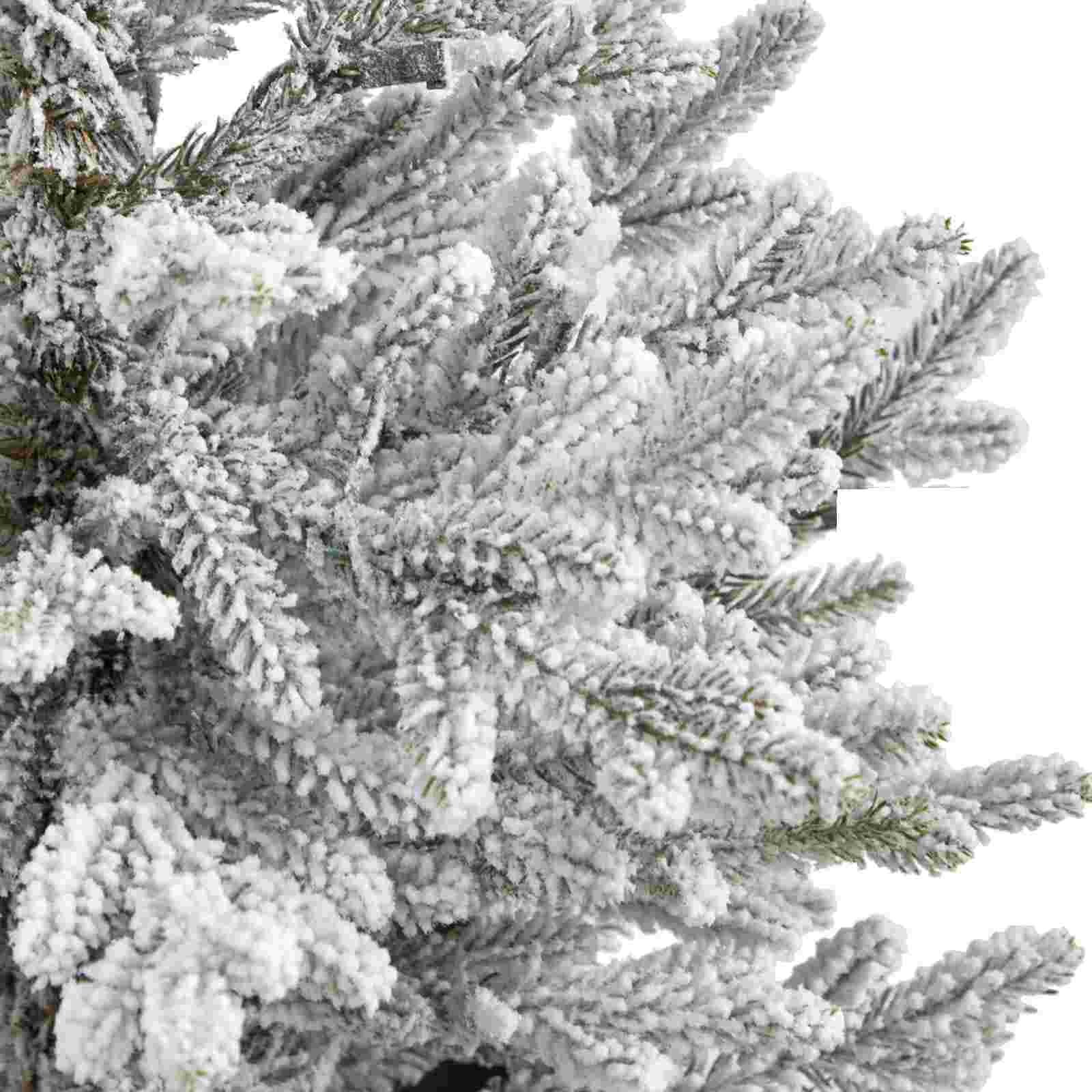6ft White Snowy Tree with Pot (180cm) white artificial Christmas tree with snowy flocking - Image 2